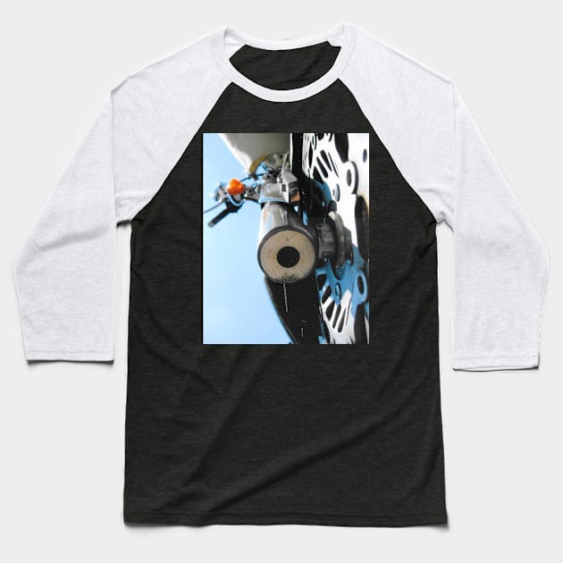 motorcycle under the blue sky Baseball T-Shirt by walter festuccia